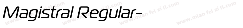 Magistral Regular字体转换